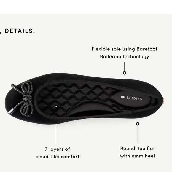 BIRDIES The Hummingbird in Black Velvet Jeweled Bow - Size 9 - Picture 8 of 14